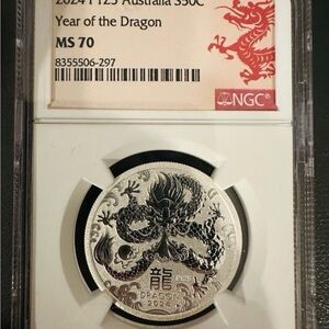2024 Australia Year of the Dragon Silver Coin